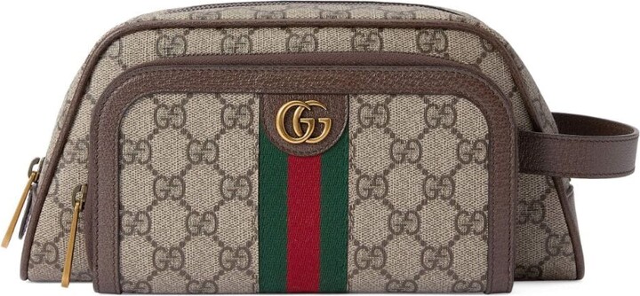 Gucci Olive Green Guccissima Leather Compact Mirror with Pouch 263560 2966