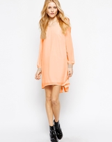 Thumbnail for your product : Vila Long Sleeve Shift Dress With Embellished Cuffs