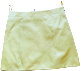 Prada Yellow Silk Skirt for Women