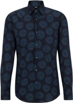 Thumbnail for your product : HUGO BOSS Slim-fit shirt in printed stretch-cotton poplin