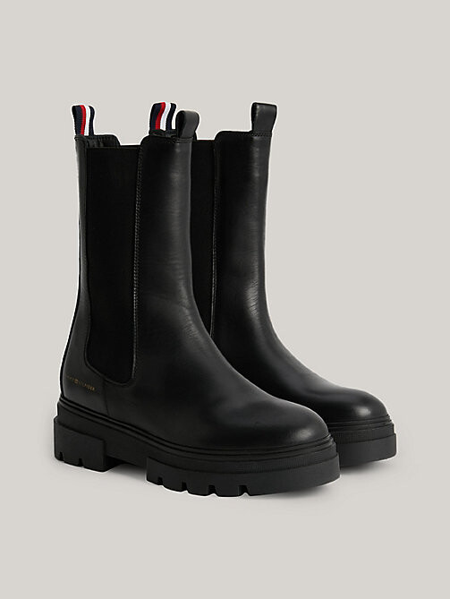 Tommy Hilfiger Leather Cleat Chelsea Boots - ShopStyle
