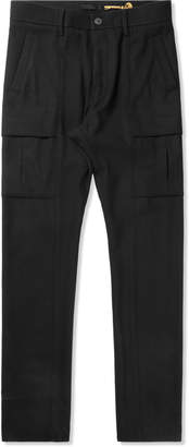 Munsoo Kwon Black Brushed Span Cargo Pants