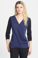 Thumbnail for your product : Jessica Simpson 'Randi' Chiffon Front High/Low Blouse