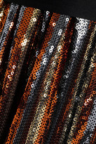 Thumbnail for your product : Robert Rodriguez Wrap-effect Sequined Striped Woven Dress