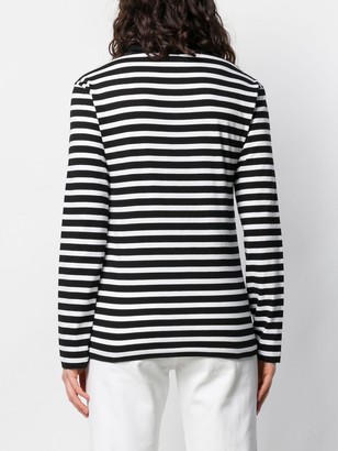 MAISON KITSUNÉ striped longsleeved T-shirt