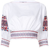 Tibi - floral embroidery blouse - 