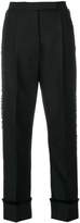 Thumbnail for your product : Thom Browne Frayed High Waist Single-Pleated Trouser In Mohair Wool