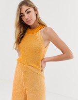 Thumbnail for your product : ASOS DESIGN co-ord twist yarn halter neck tank