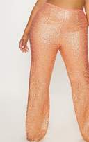Thumbnail for your product : PrettyLittleThing Plus Silver Sequin Flares
