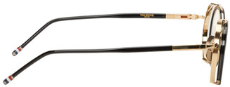 Thom Browne Black and Gold TB-813 Glasses