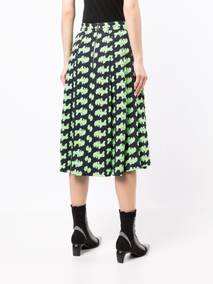 Natasha Zinko High-print pleated skirt