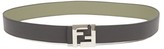 Thumbnail for your product : Fendi Ff Leather Belt - Grey Silver