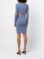 Thumbnail for your product : Fleur Du Mal Cut-Out Ribbed-Knit Dress