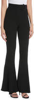 Thumbnail for your product : CUSHNIE High-Waist Flared-Leg Pants with D-Ring Buckle