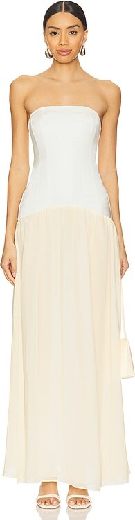 WeWoreWhat Corset Sheer Midi Dress