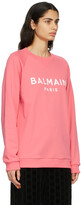 Thumbnail for your product : Balmain Pink & White Logo Sweatshirt
