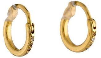 Ileana Makri 18K Diamond Mini Hoop Earrings