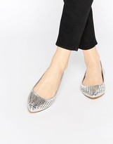 Thumbnail for your product : London Rebel Cut Out Point Flat Shoes