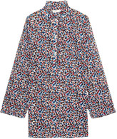 Thumbnail for your product : Tory Burch Deveuve Ruffle-trimmed Floral-print Cotton-voile Tunic