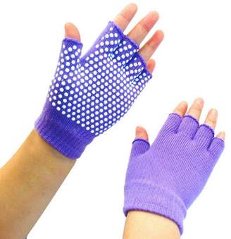 AHA Unisex Women Men Sports Fingerless Exercise Non Slip Grip Yoga Gloves