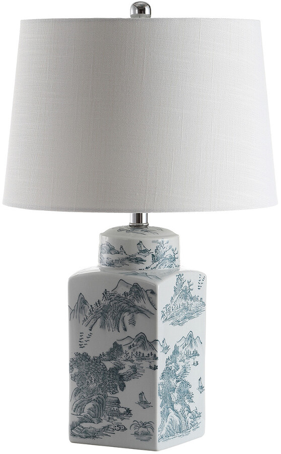Jonathan Y Designs 24.5In Audrey Blue & White Table Lamp
