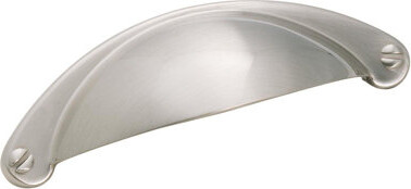 Amerock Cup Pulls 2-1/2 inch (64mm) Center-to-Center Satin Nickel Cabinet Cup Pull - 25 Pack