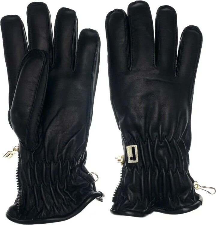 Restelli Leather Zip-Fastening Gloves