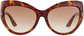 Thumbnail for your product : Tom Ford Injected Cat-Eye Sunglasses, Havana