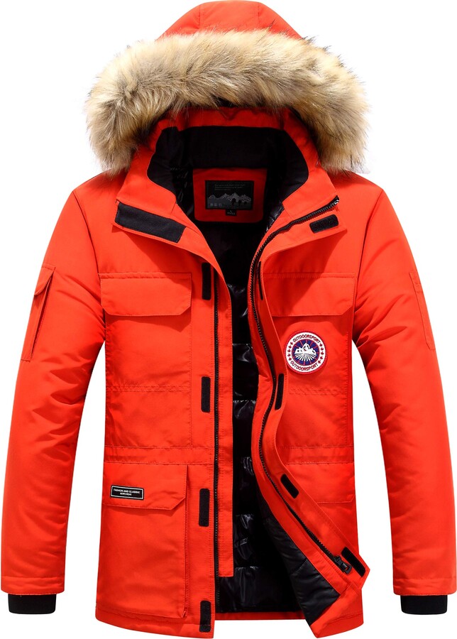 red fur jacket men