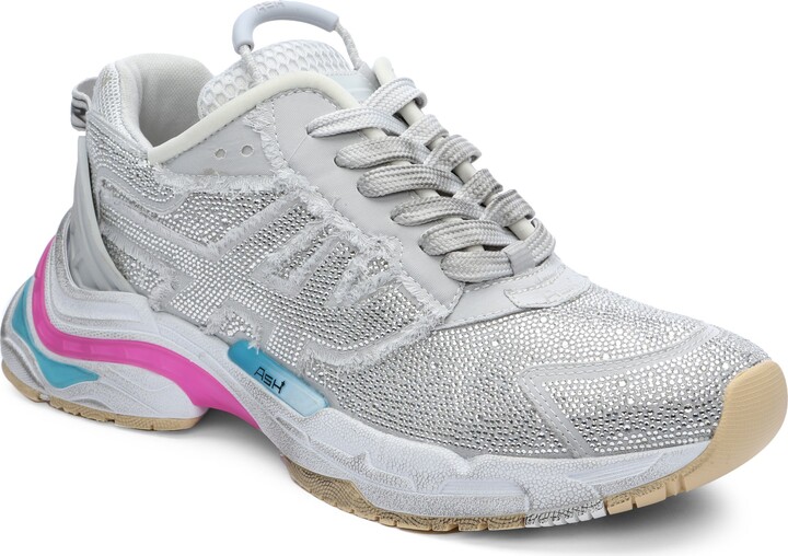 Ash RACE Silver Mesh Trainers
