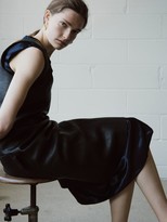 Thumbnail for your product : Bottega Veneta Patch-pocket Leather Midi Dress - Black