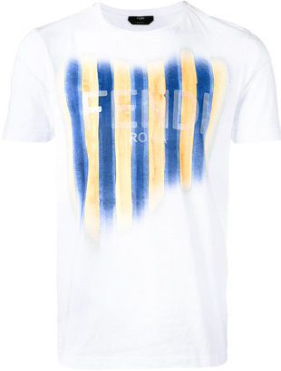 Fendi logo print T-shirt - men - Cotton - 52