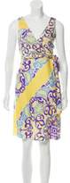 Thumbnail for your product : Blumarine Silk Abstract-Printed Dress Yellow Silk Abstract-Printed Dress