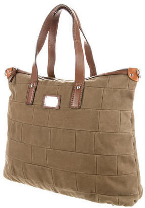 Dolce & Gabbana Leather-Accented Canvas Satchel