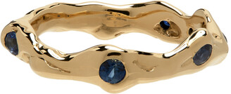 FARIS SSENSE Exclusive Gold & Blue Lava Band Ring