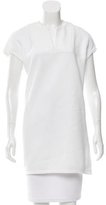 Thumbnail for your product : Hermes Textured Cap Sleeve Tunic