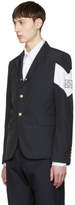 Thumbnail for your product : Moncler Gamme Bleu Navy Contrast Sleeve Blazer