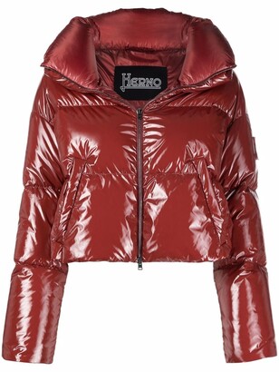 Herno High-Shine Cropped Puffer Jacket - ShopStyle