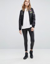 Thumbnail for your product : MANGO Badge Detail Bomber Jacket Luxe