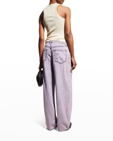 Thumbnail for your product : Mother The Pleated Fun Dip Puddle Wide-Leg Jeans