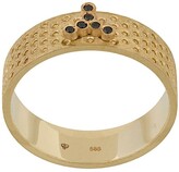 Thumbnail for your product : Savoir Joaillerie 14kt yellow gold Lui black diamonds ring