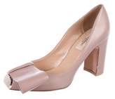 Thumbnail for your product : Valentino Patent Leather Round-Toe Pumps
