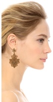 Thumbnail for your product : Oscar de la Renta Gold Tone Lace Earrings