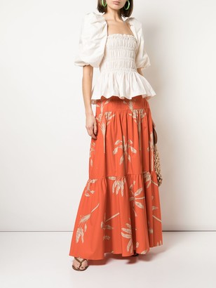 Johanna Ortiz Floral Print Maxi Skirt