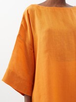 Thumbnail for your product : eskandar Boat-neck Linen Top