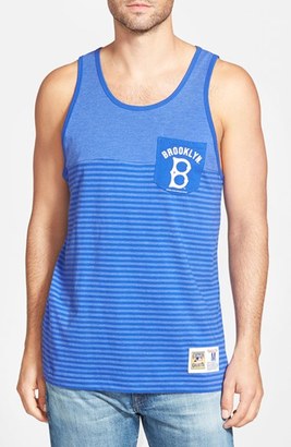 Mitchell & Ness Men's 'Brooklyn Dodgers' Stripe Pocket Tank