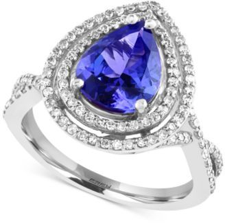 Effy Tanzanite Royale by Tanzanite (2-1/10 ct. t.w.) and Diamond (1/2 ct. t.w.) in 14k White Gold, Created for Macy's