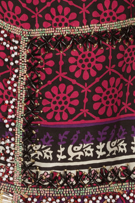 Anna Sui Silk-Cotton Woodblock Mixed Print Pants