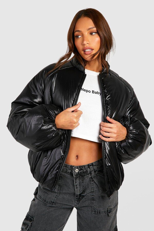 boohoo Tall Zip Padded Puffer Jacket ShopStyle