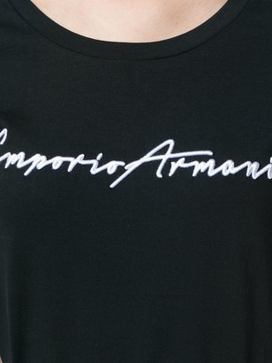 Emporio Armani cropped logo T-shirt